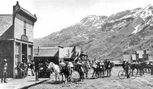 Main Street, Ironton in Ouray County, Colorado. Photo (between 1880 and 1920) courtesy of the Denver Library.